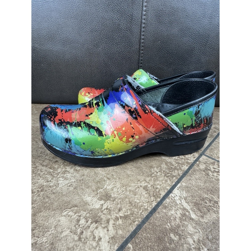 Dansko Professional Clogs Paint Splatter Shoes 38 EU Women's US 8 - Picture 4 of 9